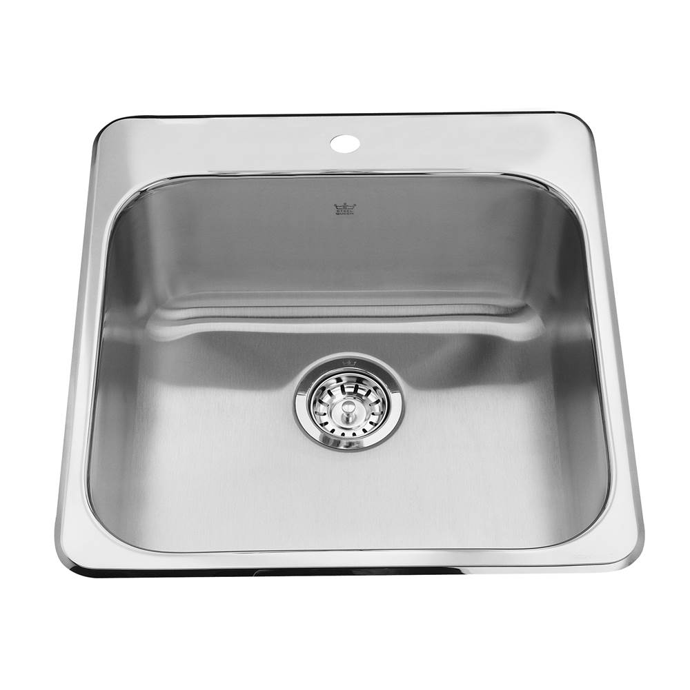 Kindred Drop In Single Bowl Sink Kitchen Sinks item QSL2020-8-1N