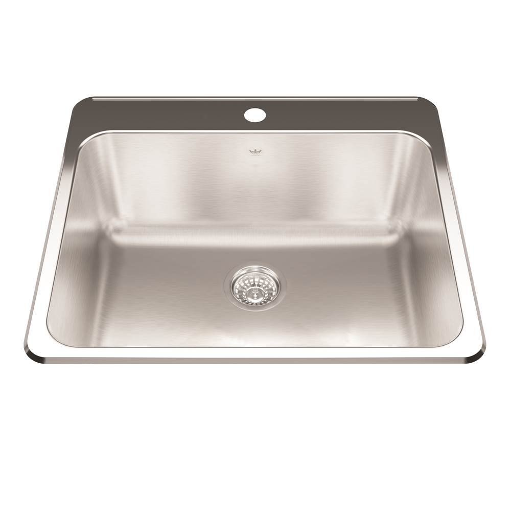 Kindred Drop In Single Bowl Sink Kitchen Sinks item QSLA2225-10-1N