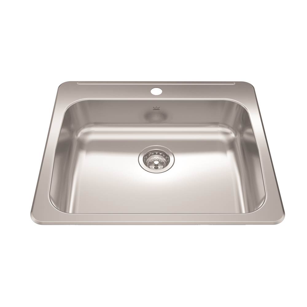 Kindred Drop In Single Bowl Sink Kitchen Sinks item RSLA2522-55-1N