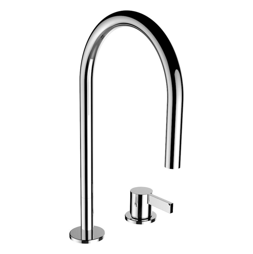 Russell HardwareLaufen2-hole basin mixer, projection 6-1/2'', swivel spout, with pop-up waste
