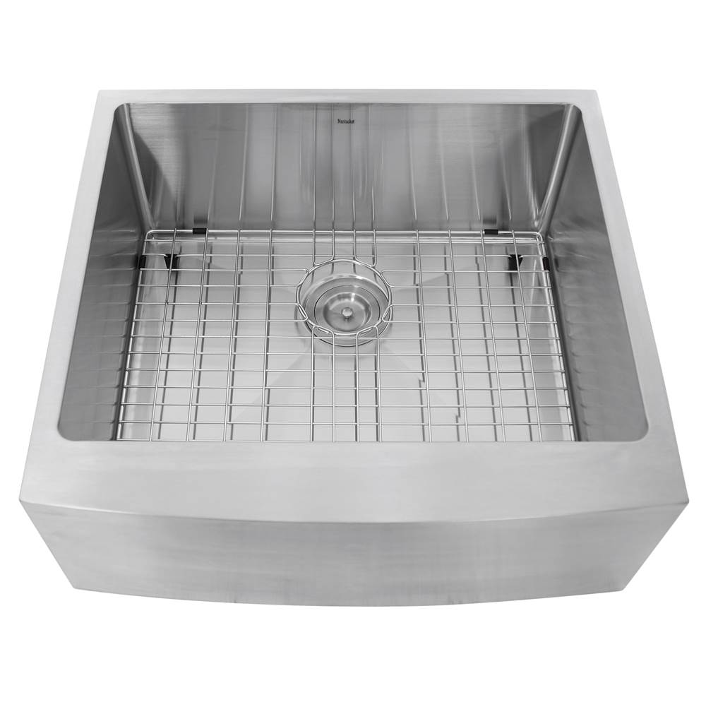 Russell HardwareNantucket SinksApron2420SR-16 - 24 Inch Pro Series Single Bowl Farmhouse Apron Front Stainless Steel Kitchen Sink