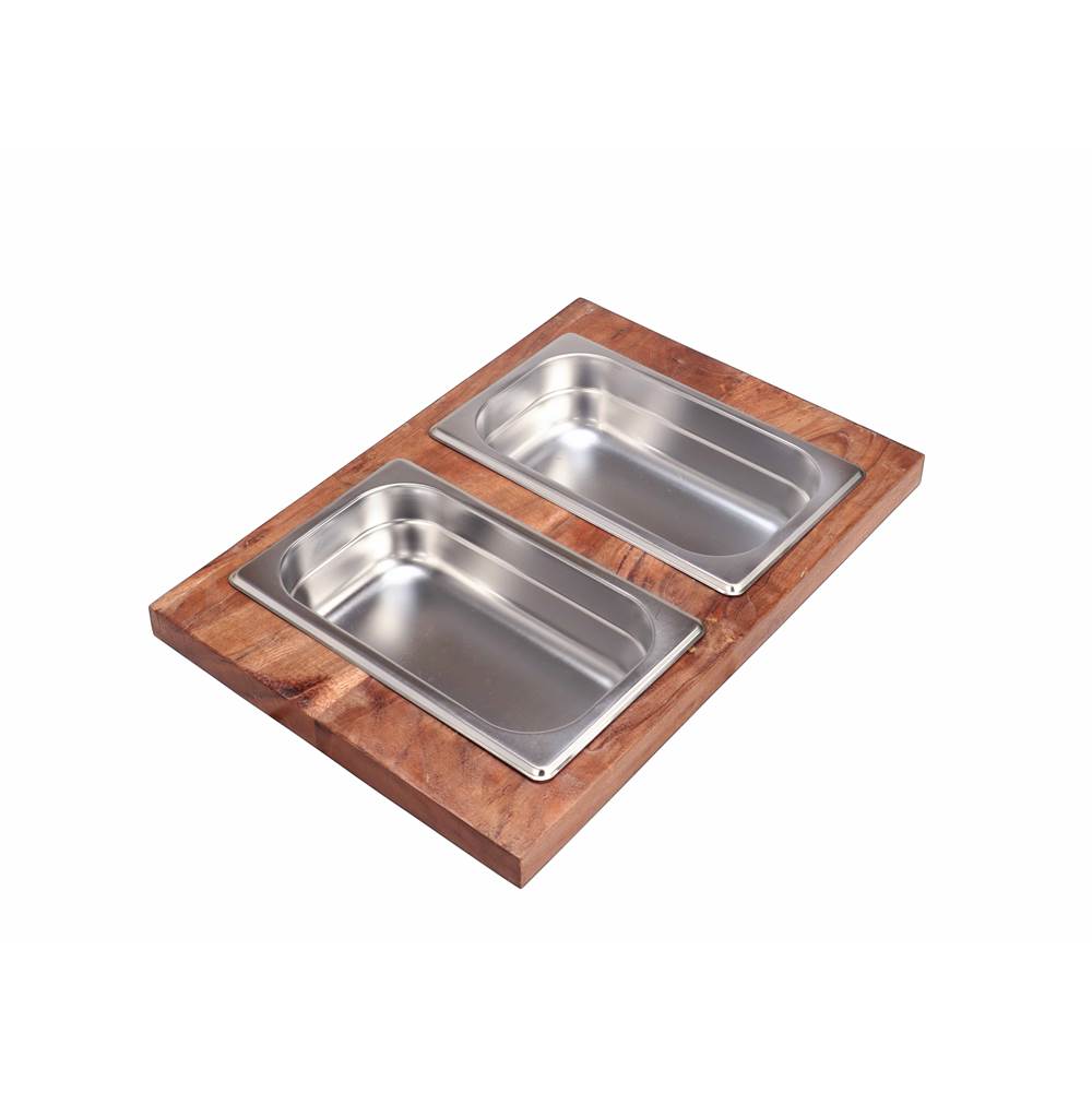 Russell HardwareNantucket SinksPrep Station 2 Piece Large Rectangle Condiment Server