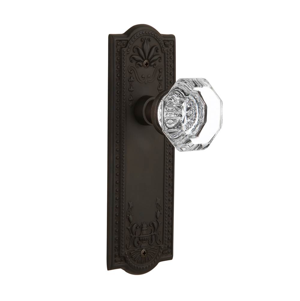 Russell HardwareNostalgic WarehouseNostalgic Warehouse Meadows Plate Double Dummy Waldorf Door Knob in Oil-Rubbed Bronze