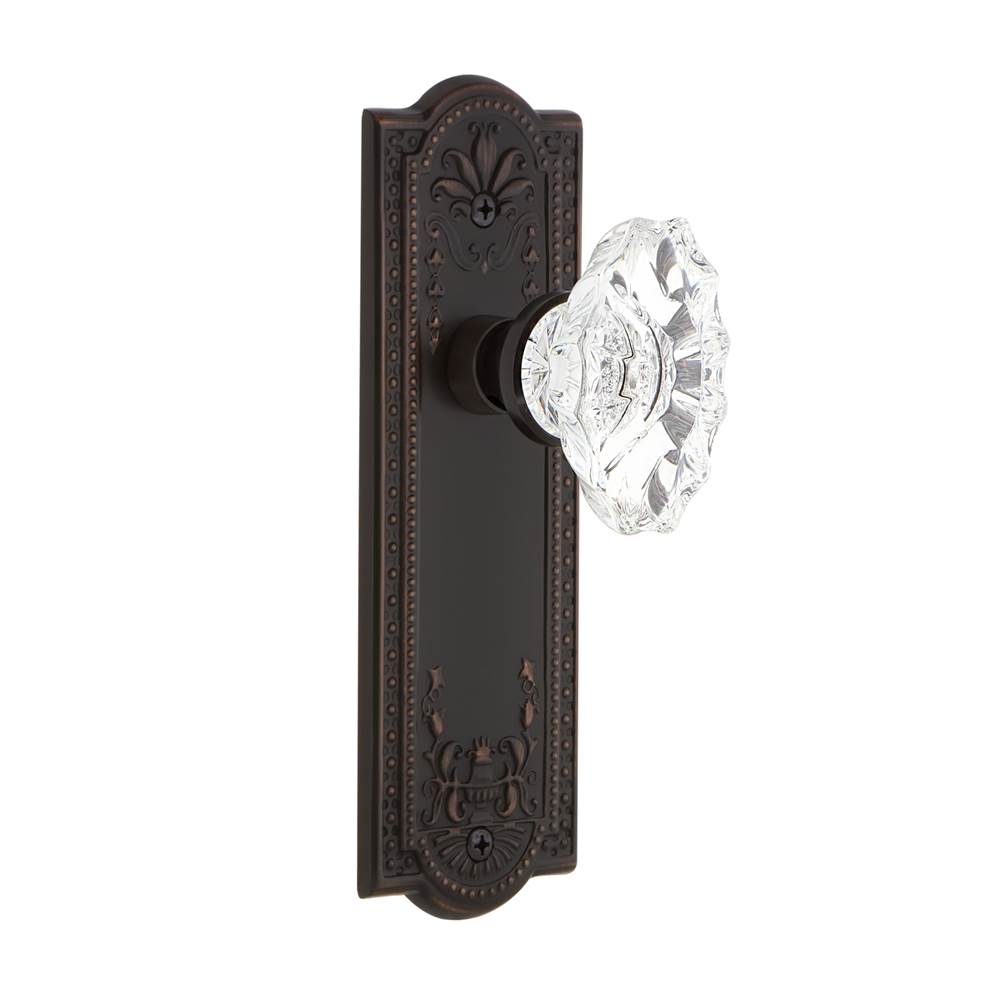 Russell HardwareNostalgic WarehouseNostalgic Warehouse Meadows Plate Privacy Chateau Door Knob in Timeless Bronze