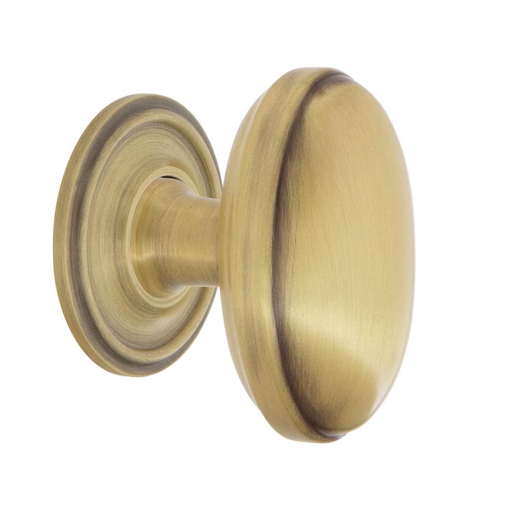 Russell HardwareNostalgic WarehouseNostalgic Warehouse Homestead Brass 1 3/4'' Cabinet Knob with Classic Rose in Antique Brass