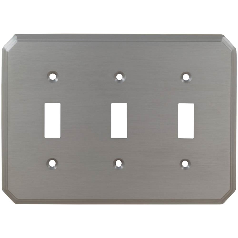 Russell HardwareOMNIATriple Toggle Switchplate Sb