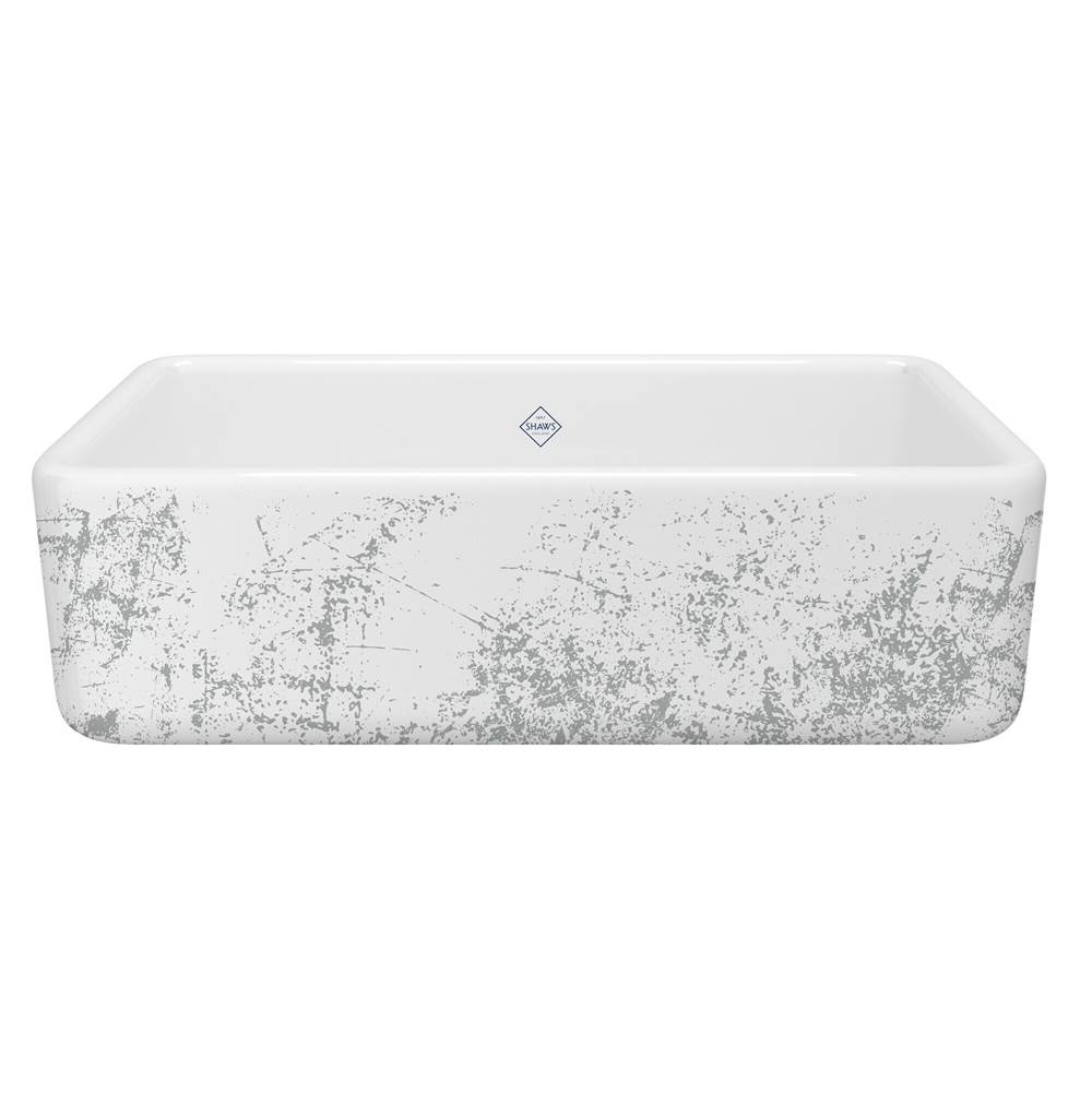 Russell HardwareRohlLancaster™ 33'' Single Bowl Farmhouse Apron Front Fireclay Kitchen Sink With Metallic Design