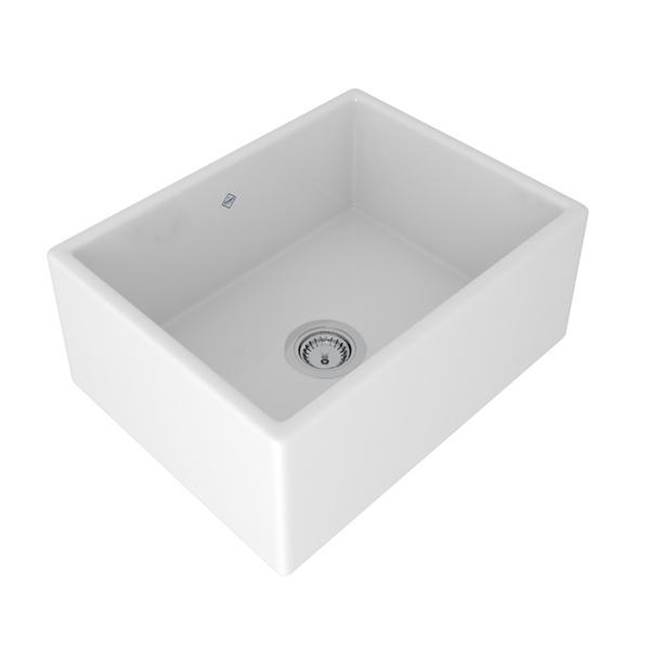 Russell HardwareRohlShaker™ 24'' Single Bowl Farmhouse Apron Front Fireclay Kitchen Sink