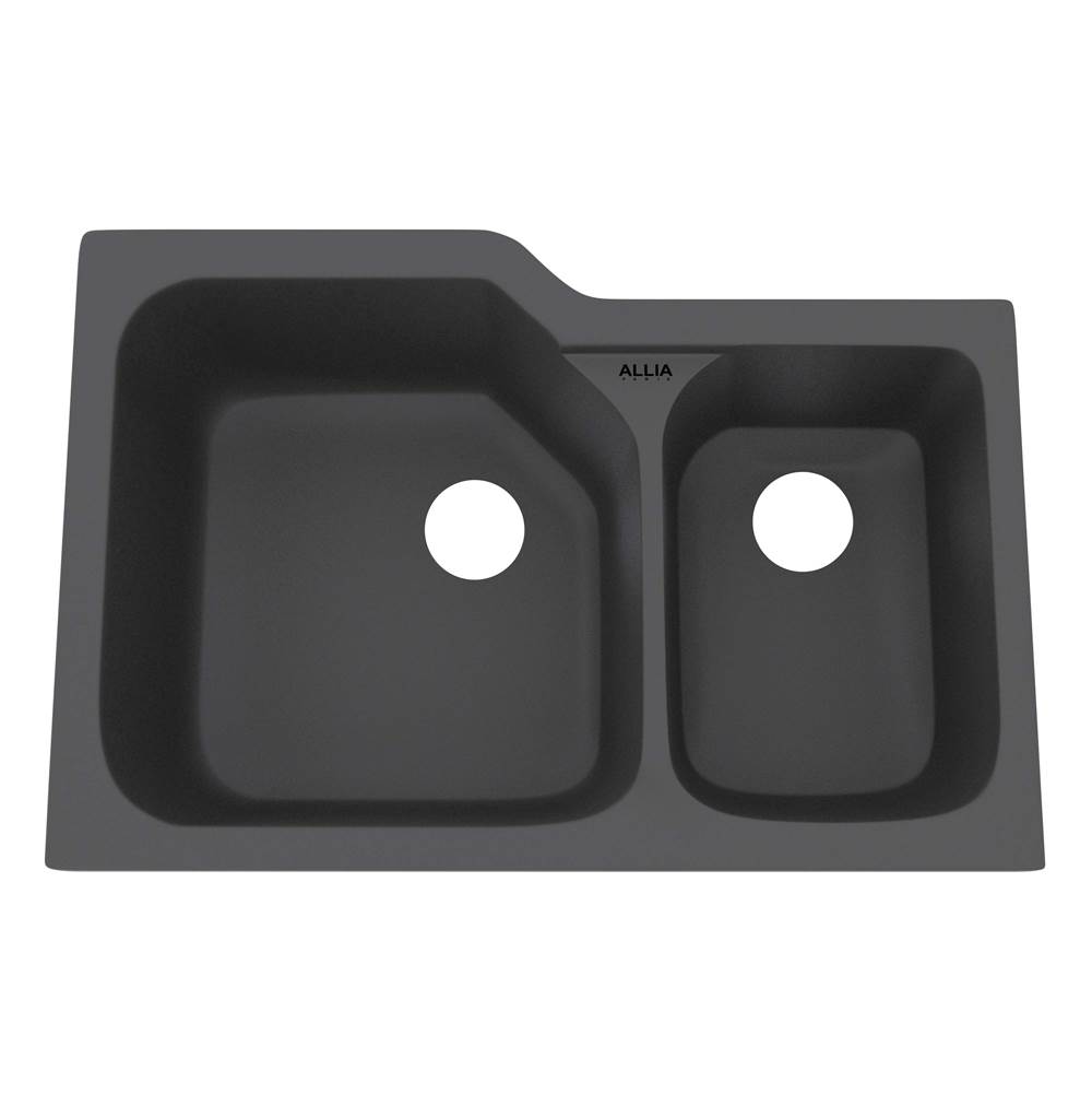 Russell HardwareRohlAllia™ 33'' Fireclay 2 Bowl Undermount Kitchen Sink