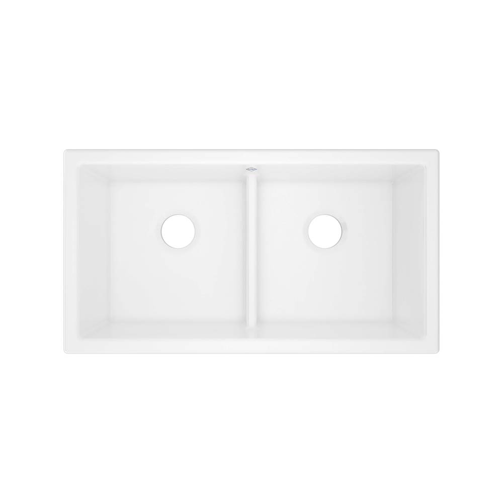 Russell HardwareRohlShaker™ 33'' Double Bowl Undermount Fireclay Kitchen Sink