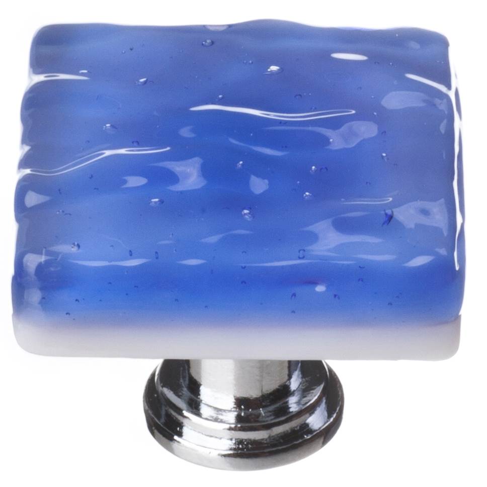 Russell HardwareSiettoGlacier Sky Blue Knob With Oil Rubbed Bronze Base