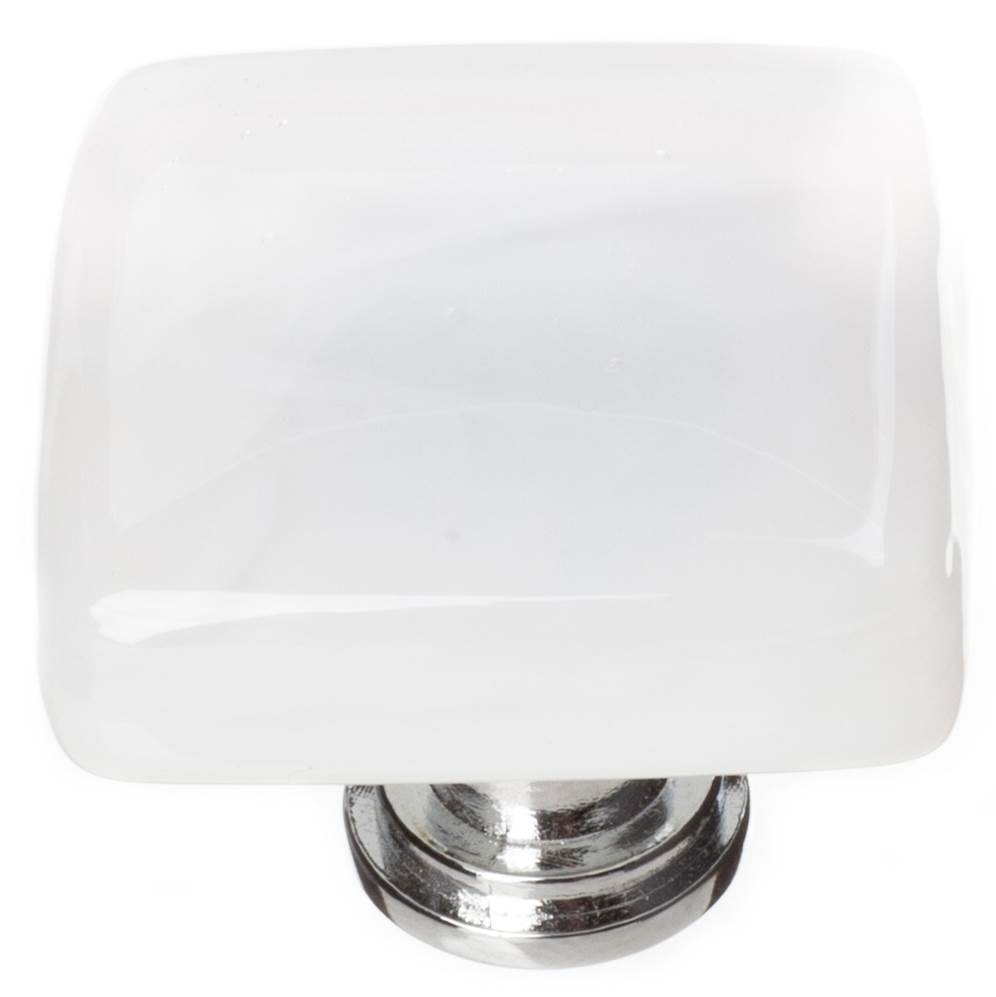 Russell HardwareSiettoCirrus White Knob With Oil Rubbed Bronze Base