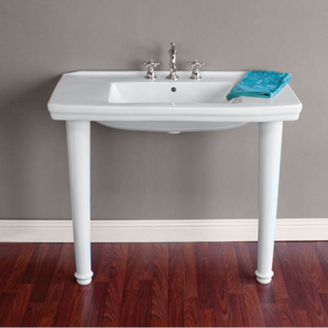 Russell HardwareStrom LivingLavatory Sinks Large Modern Style Console Sink With Legs