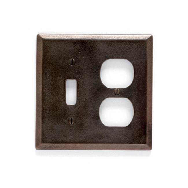 Russell HardwareSun Valley Bronze4 3/4'' x 4 1/2'' Bevel Edge switchplate/outlet combination cover.