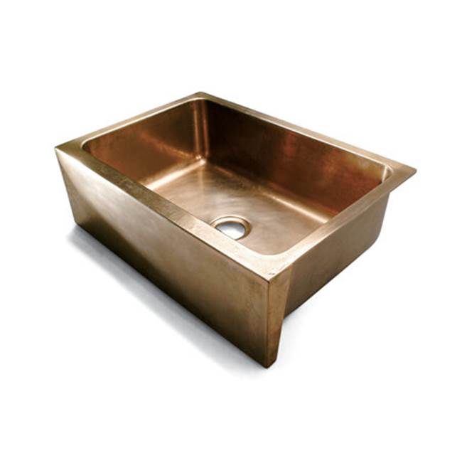Russell HardwareSun Valley BronzeUndermount farmhouse kitchen sink w/apron. 31 1/2'' x 21 1/4'' outside, 28 1/2'' x 18'' inside, rectangular.