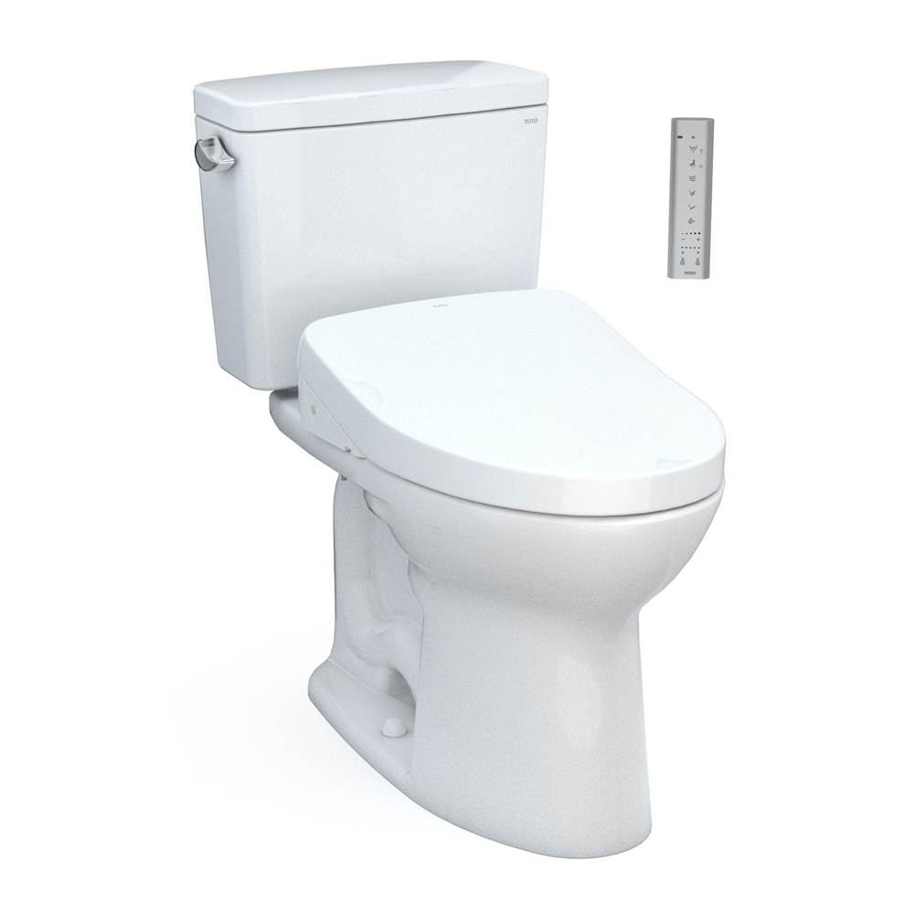 Russell HardwareTOTOToto® Drake® Washlet®+ Two-Piece Elongated 1.6 Gpf Universal Height Tornado Flush® Toilet With S500E Bidet Seat, 10 Inch Rough-In, Cotton White
