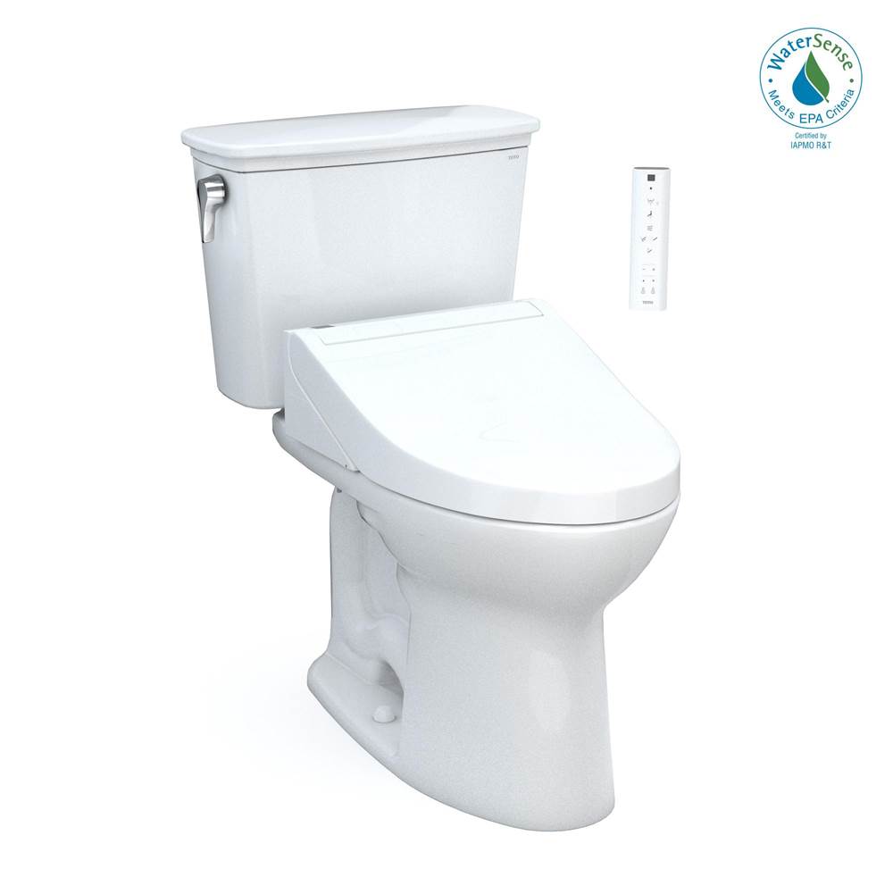 Russell HardwareTOTOToto® Drake® Transitional Washlet®+ Two-Piece Elongated 1.28 Gpf Universal Height Tornado Flush® Toilet With C5 Bidet Seat, Cotton White