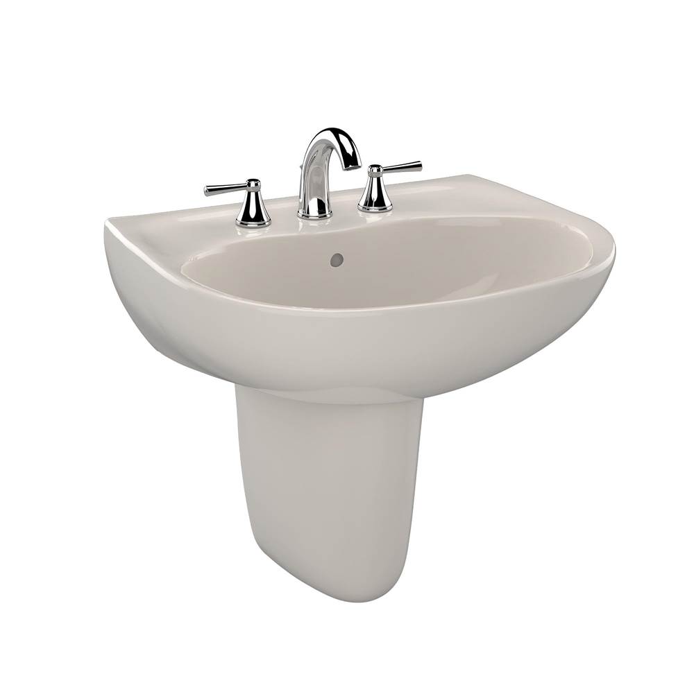 Russell HardwareTOTOToto® Supreme® Oval Wall-Mount Bathroom Sink With Cefiontect And Shroud For 8 Inch Center Faucets, Sedona Beige