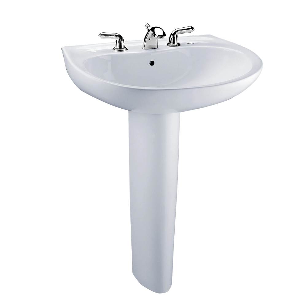 Russell HardwareTOTOToto® Prominence® Oval Basin Pedestal Bathroom Sink With Cefiontect™ For 4 Inch Center Faucets, Sedona Beige