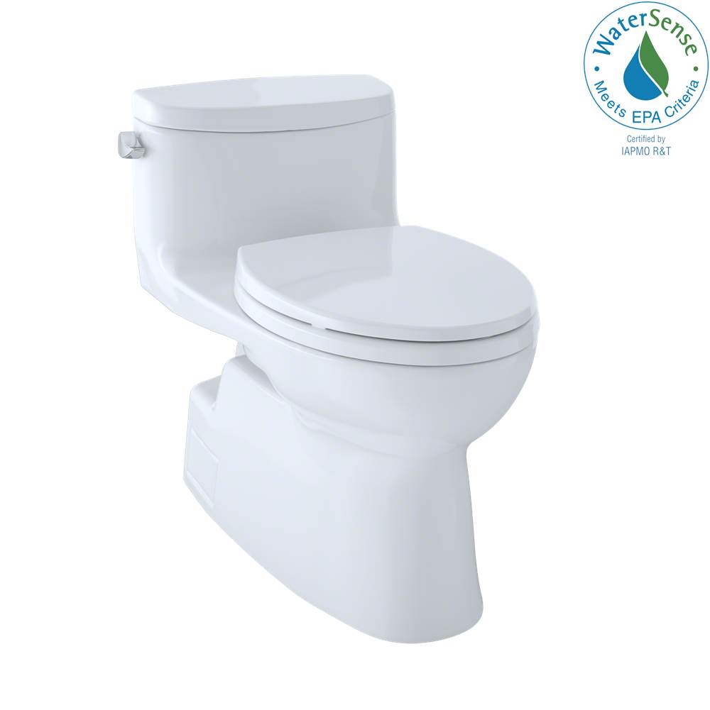 Russell HardwareTOTOCarolina® II One-Piece Elongated 1.28 GPF Universal Height Skirted Toilet with CEFIONTECT, Cotton White