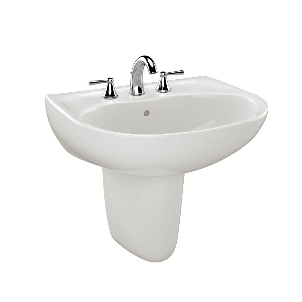 Russell HardwareTOTOToto® Supreme® Oval Wall-Mount Bathroom Sink With Cefiontect And Shroud For 8 Inch Center Faucets, Colonial White