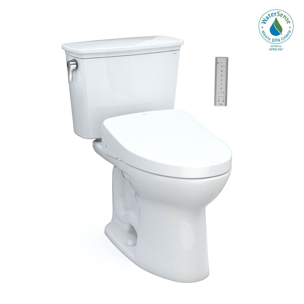 Russell HardwareTOTOToto® Drake® Transitional Washlet®+ Two-Piece Elongated 1.28 Gpf Universal Height Tornado Flush® Toilet With S550E Bidet Seat, Cotton White