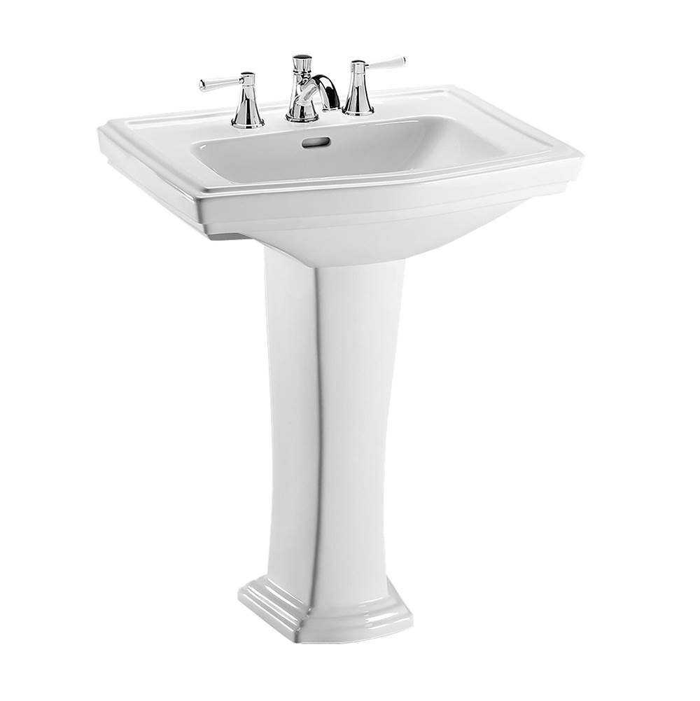 Russell HardwareTOTOToto® Clayton® Rectangular Pedestal Bathroom Sink For 4 Inch Center Faucets, Cotton White