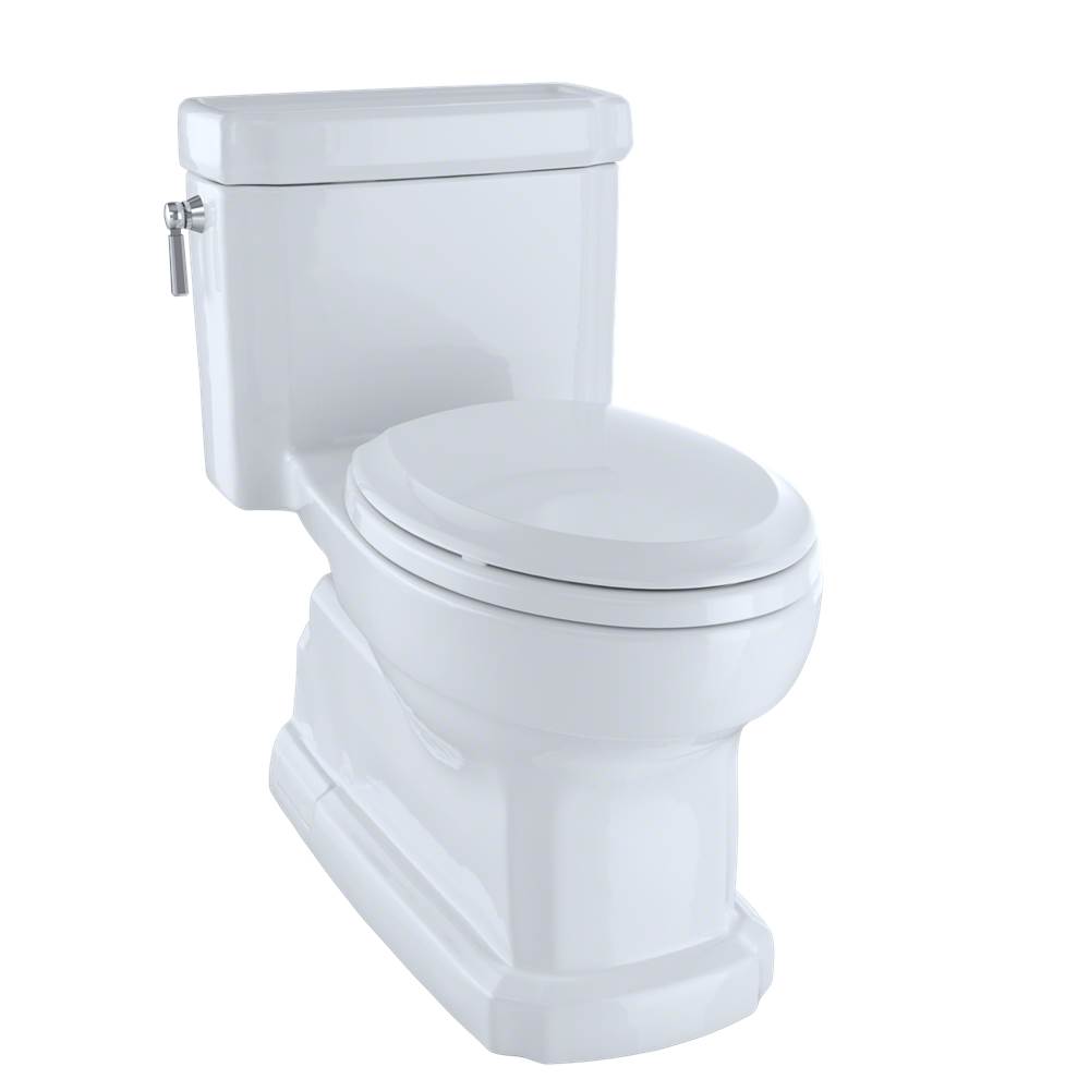 Russell HardwareTOTOTOTO Eco Guinevere Elongated 1.28 GPF Universal Height Skirted Toilet with CEFIONTECT and SoftClose Seat, Cotton White - MS974224CEFGNo.01