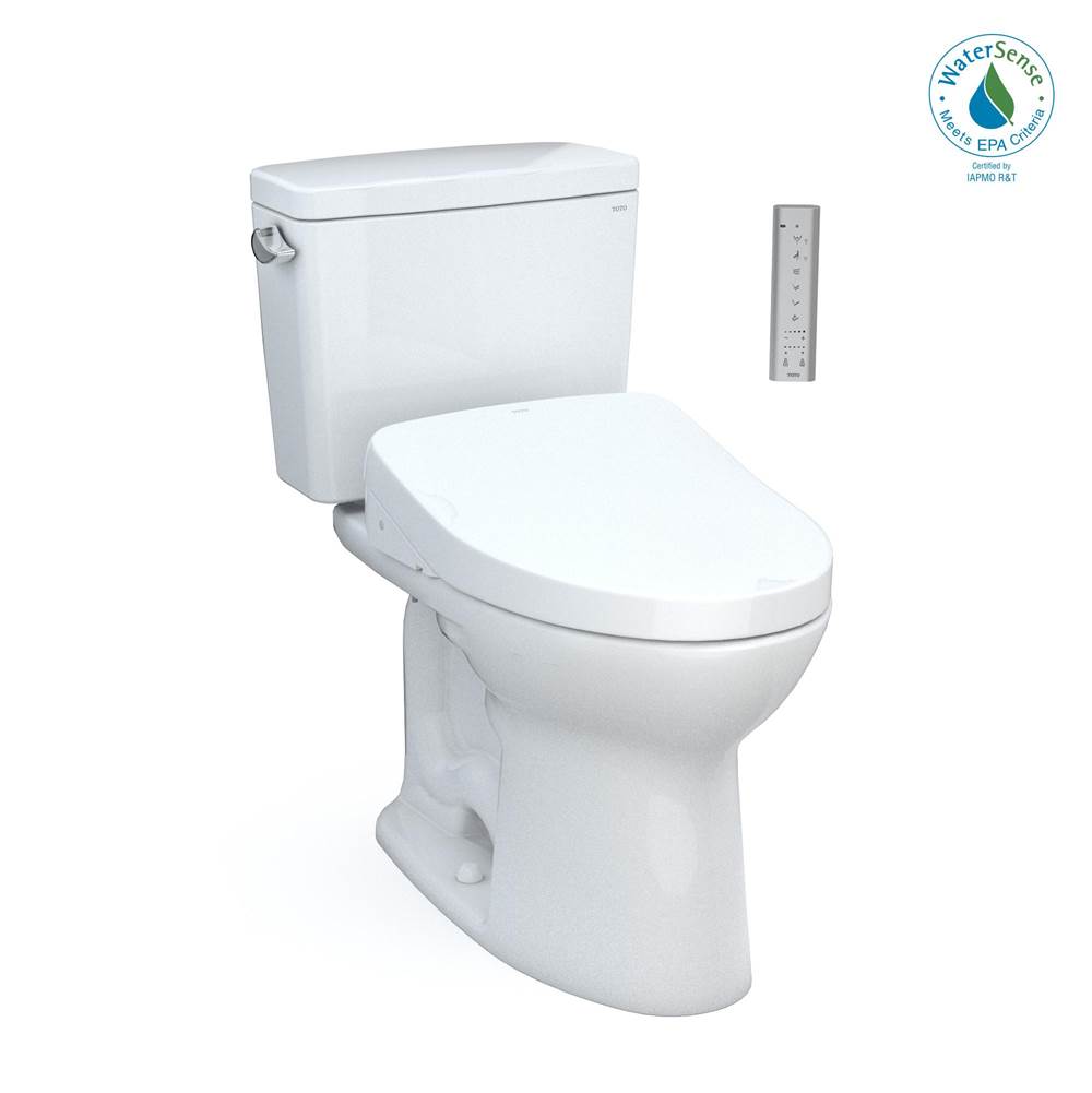 Russell HardwareTOTOToto® Drake® Washlet®+ Two-Piece Elongated 1.28 Gpf Universal Height Tornado Flush® Toilet With Auto Flush, 10 Inch Rough-In, Cotton White