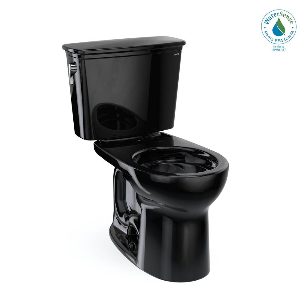 Russell HardwareTOTOToto® Drake® Transitional Two-Piece Round 1.28 Gpf Universal Height Tornado Flush® Toilet, Ebony