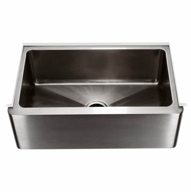 Russell HardwareWaterworksKerr 30 x 18 x 10 1/8 Stainless Steel Farmhouse Apron Kitchen Sink with Center Drain