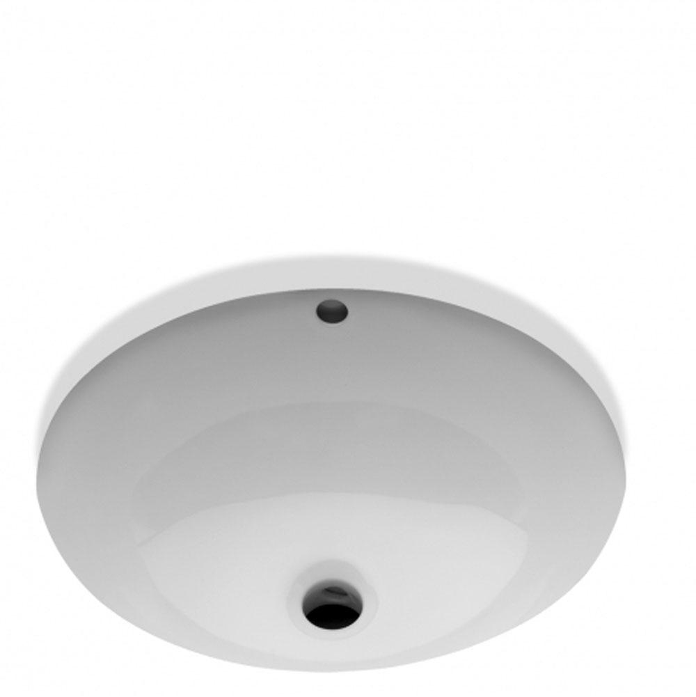 Russell HardwareWaterworksSaxby Drop In or Undermount Oval Vitreous China Double Glazed Lavatory Sink 17 13/16 x 15 1/16 x 7 11/16 in White