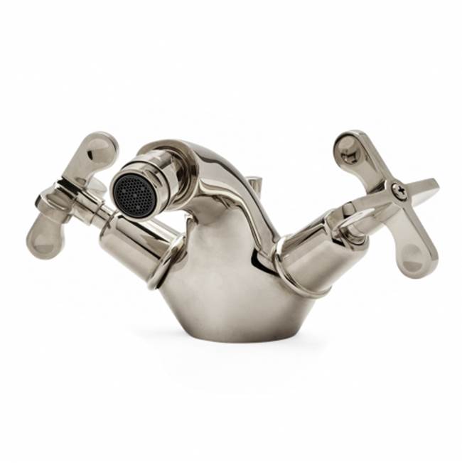 Russell HardwareWaterworksHenry One Hole Bidet Fitting with Cross Handles in Nickel