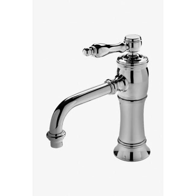 Russell HardwareWaterworksJulia High Profile One Hole Deck Mounted Lavatory Faucet with Metal Lever Handles in Matte Gold, 1.2gpm (4.5L/min)