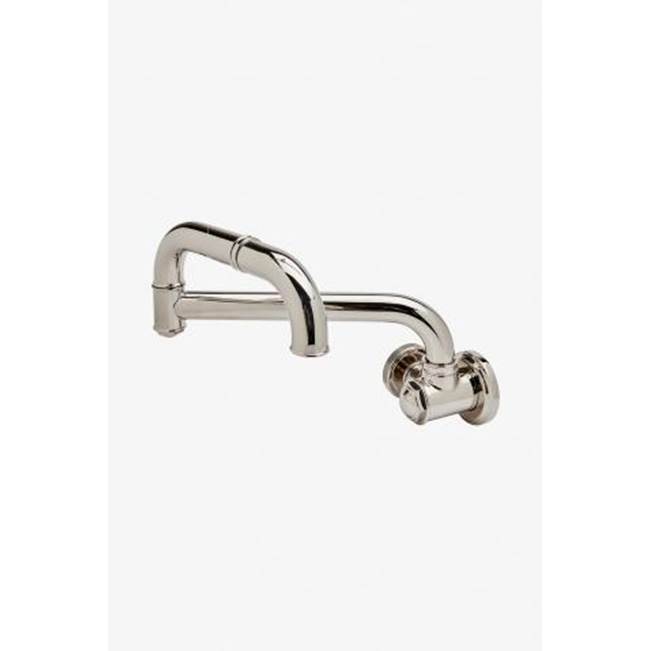Russell HardwareWaterworksOn Tap Articulated Pot Filler with Metal Wheel Handle in Brass
