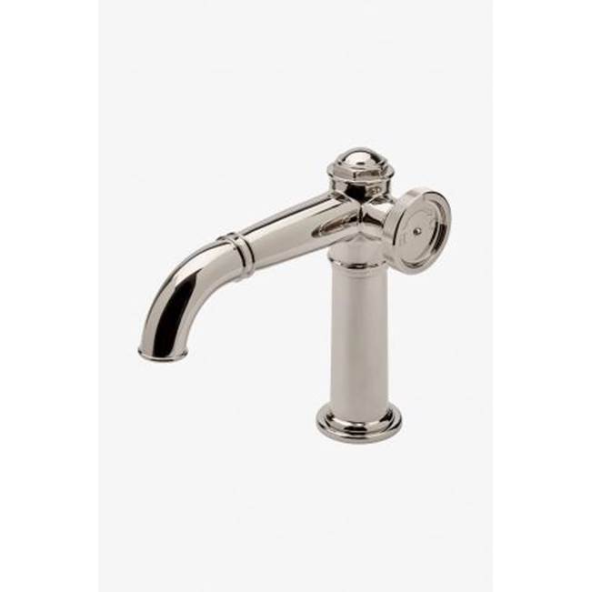 Russell HardwareWaterworksOn Tap High Profile Bar Faucet with Metal Wheel Handle in Burnished Brass, 1.75gpm