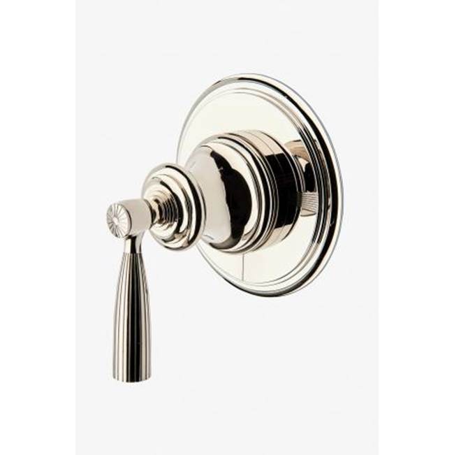 Russell HardwareWaterworksForo Two Way Diverter Valve Trim for Thermostatic with Metal Lever Handle in Vintage Brass