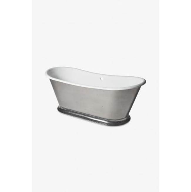 Russell HardwareWaterworksMargaux 72'' x 29'' x 27 1/2'' Freestanding Oval Cast Iron Bathtub without Slip Resistance in Burnished