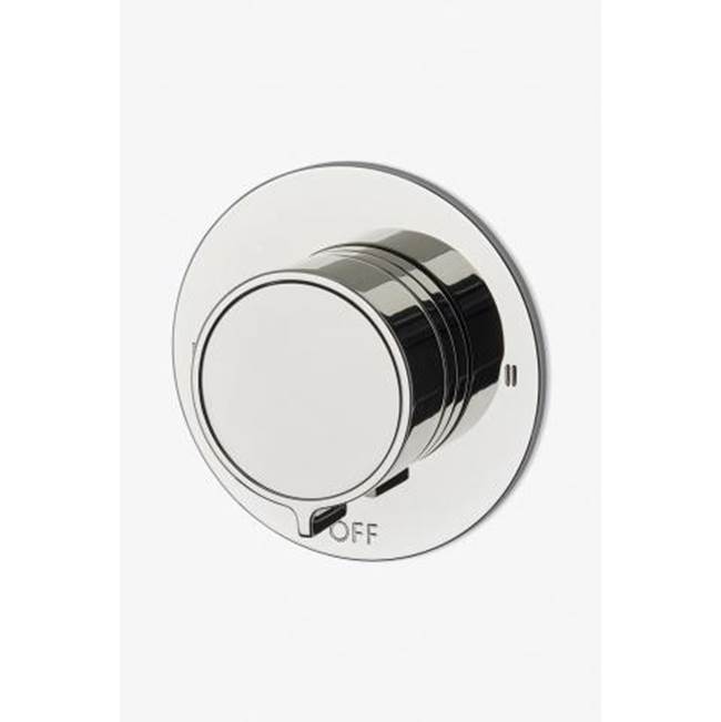 Russell HardwareWaterworksCOMMERCIAL ONLY Bond Solo Series Two Way Thermostatic Diverter Trim with Roman Numerals and Knob Handle in Brass PVD