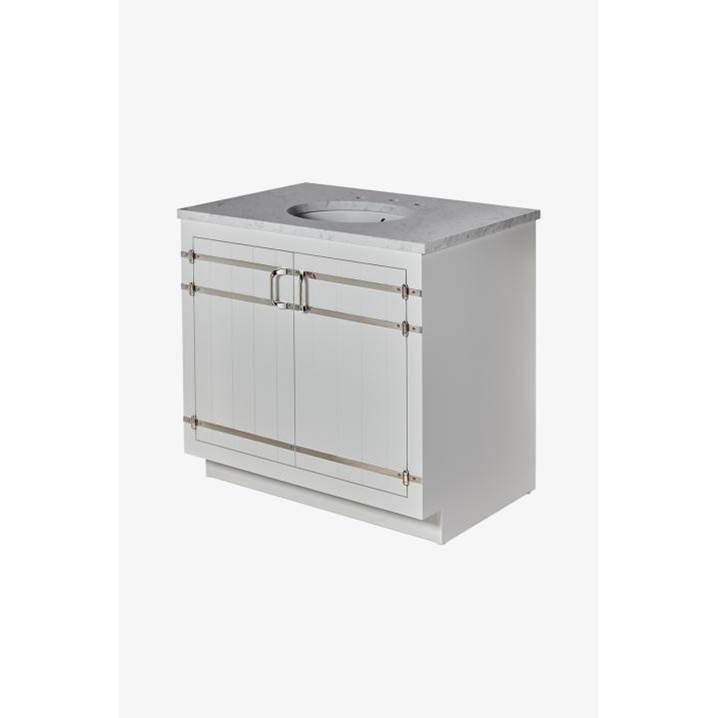 Russell HardwareWaterworksBridle Single Vanity with Brass Hardware 36'' x 24'' x 33 1/4'' in Driftwood