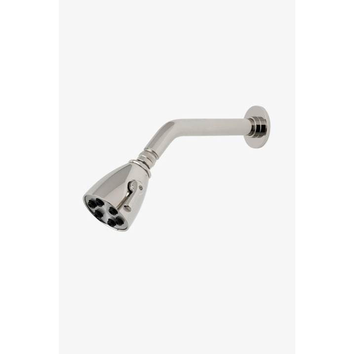 Russell HardwareWaterworksUniversal 2 3/4'' Showerhead with Adjustable Spray with 8'' Wall Mounted 45 Degree Shower Arm and Modern Flange in Matte Nickel