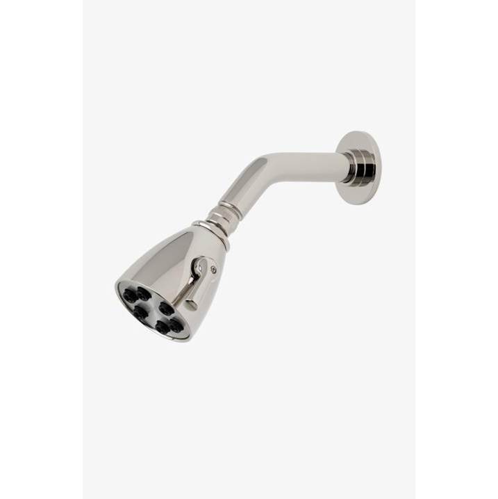 Russell HardwareWaterworksUniversal 2 3/4'' Showerhead with Adjustable Spray with 6'' Wall Mounted 45 Degree Shower Arm and Modern Flange in Matte Nickel