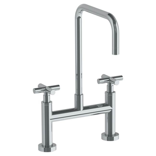 Russell HardwareWatermarkDeck Mounted Bridge Square Top Kitchen Faucet