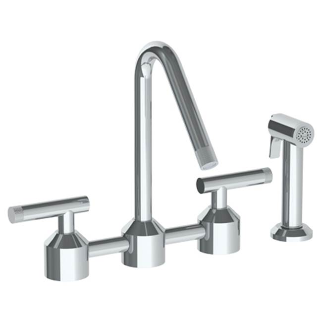 Russell HardwareWatermarkDeck Mounted Bridge Kitchen Faucet with Independent Side Spray