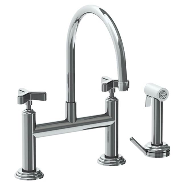 Russell HardwareWatermarkDeck Mounted Bridge Kitchen Faucet with Independent Side Spray