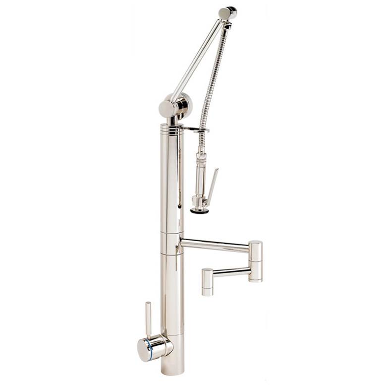 Russell HardwareWaterstoneWaterstone Contemporary Gantry Pulldown Faucet - 18'' Articulated Spout - 4pc. Suite