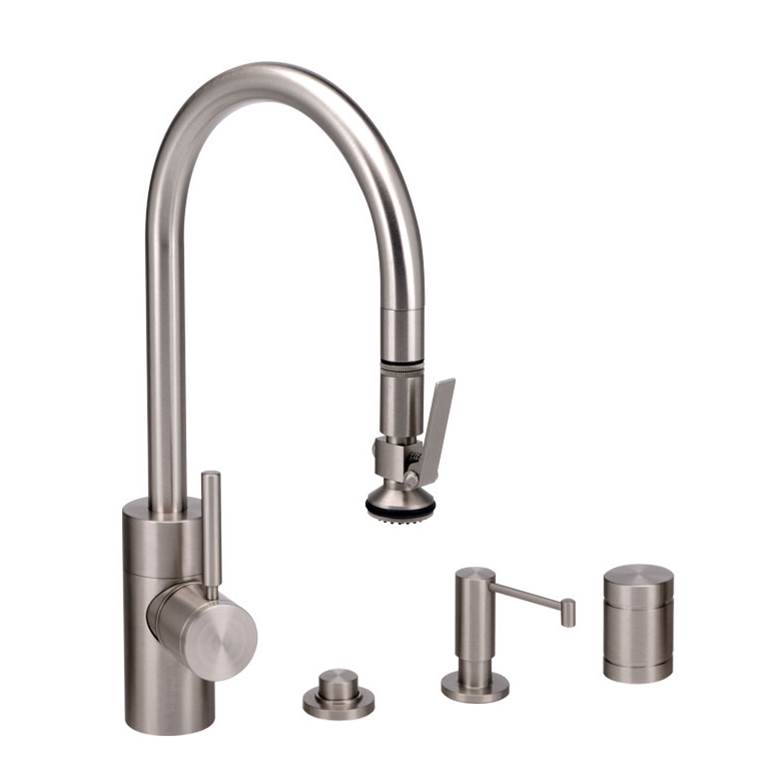Russell HardwareWaterstoneWaterstone Contemporary PLP Pulldown Faucet - Lever Sprayer - 4pc. Suite