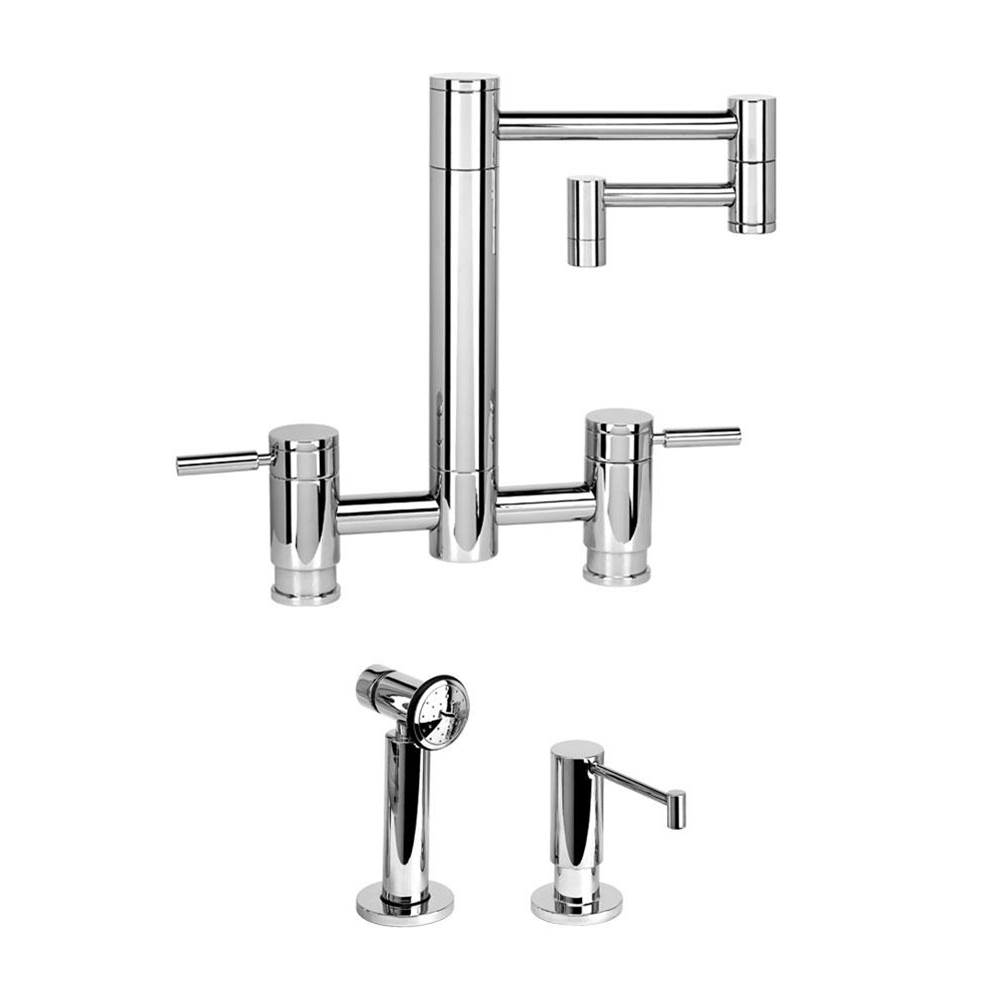 Russell HardwareWaterstoneWaterstone Hunley Bridge Faucet - 12'' Articulated Spout - 2pc. Suite