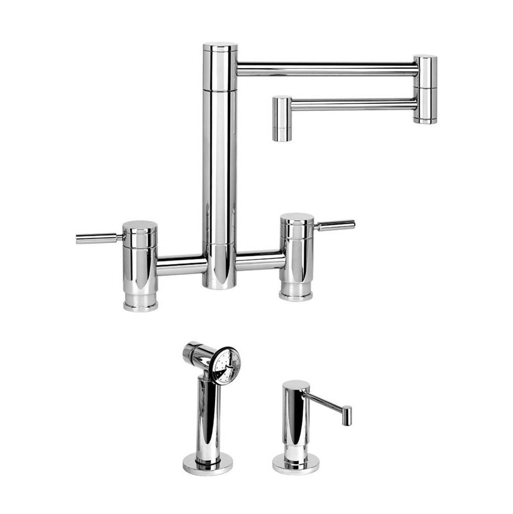 Russell HardwareWaterstoneWaterstone Hunley Bridge Faucet - 18'' Articulated Spout - 2pc. Suite