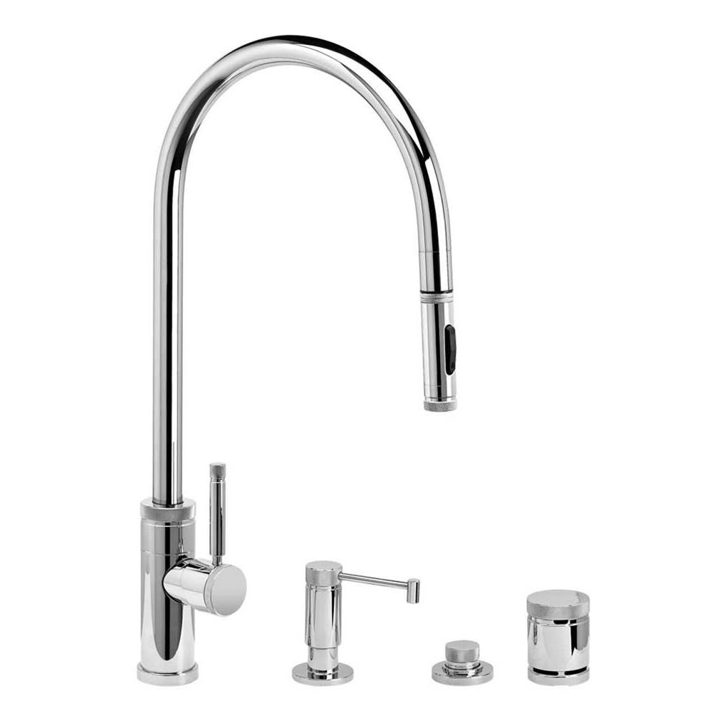 Russell HardwareWaterstoneWaterstone Industrial Extended Reach PLP Pulldown Faucet - Toggle Sprayer - 4pc. Suite